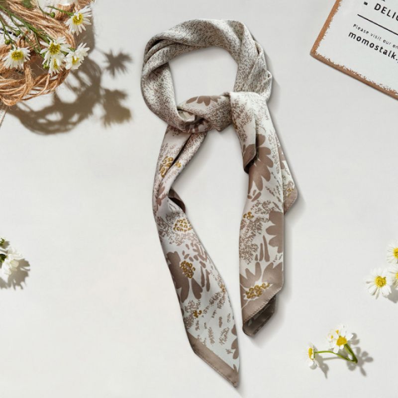 Elegant Silk Scarf Spring Matching Shirt Elegant Silk Scarf Spring Matching Shirt